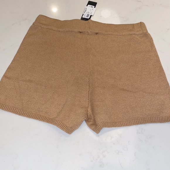 NWT Lulus Comfy Cozy Tan Knit Sweater Shorts in Camel - Picture 9 of 9